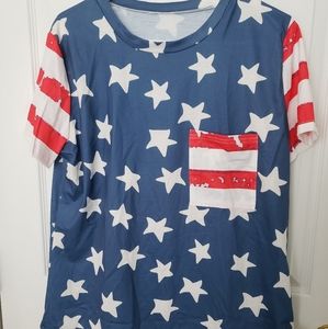 Red, White, and Blue Women's Shirt